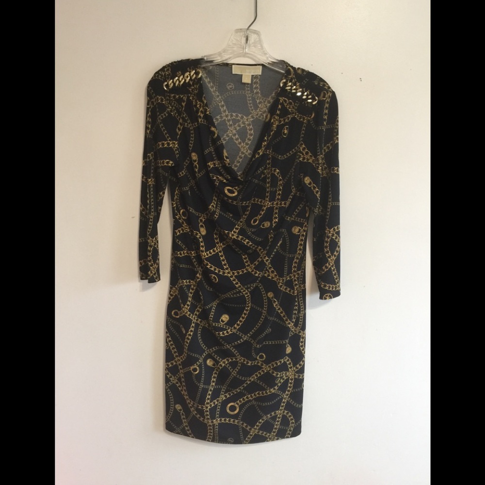 Michael Kors Gold Chain Dress Sz S